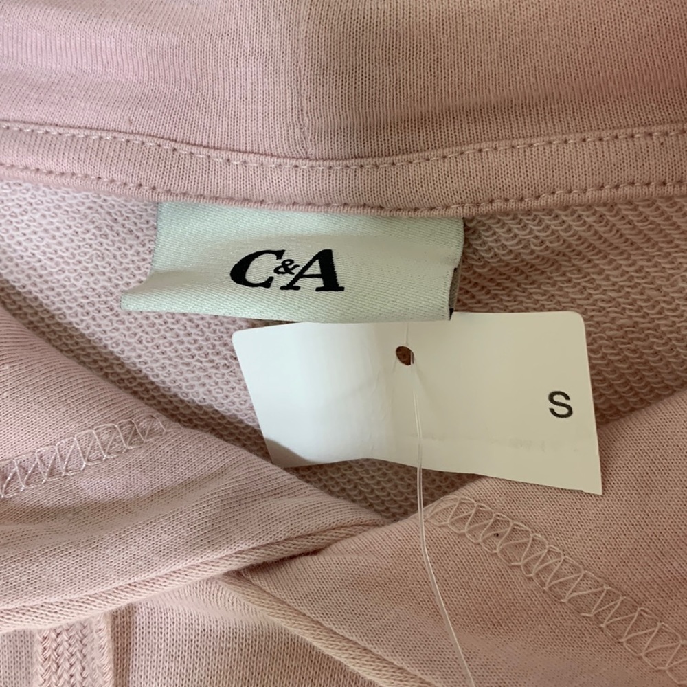 NWT. C & A Hoodie with Floral Embellishments. Small. - Picture 2 of 11